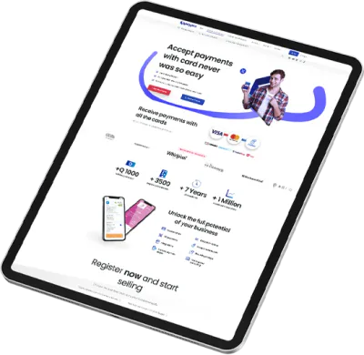 Web design on tablet
